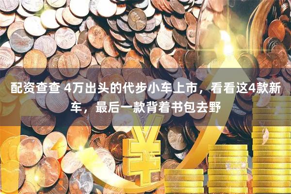 配资查查 4万出头的代步小车上市，看看这4款新车，最后一款背着书包去野