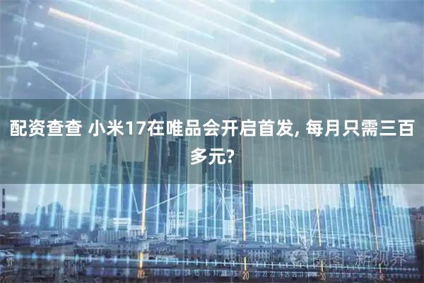 配资查查 小米17在唯品会开启首发, 每月只需三百多元?