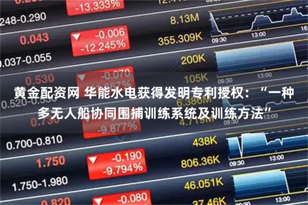 黄金配资网 华能水电获得发明专利授权：“一种多无人船协同围捕训练系统及训练方法”